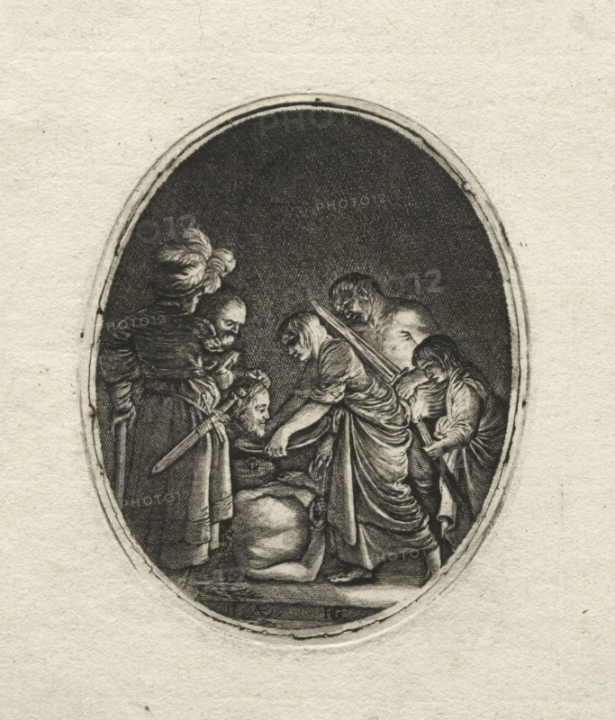 The Beheading of Saint John the Baptist. Hendrik Goudt (Dutch, 1585-1630). Engraving