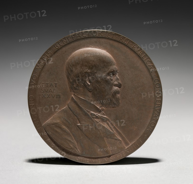 Medal: Abram Stevens Hewitt (obverse), 1875-1925. Louis-Oscar Roty (French, 1846-1911). Bronze; diameter: 6.9 cm (2 11/16 in.).