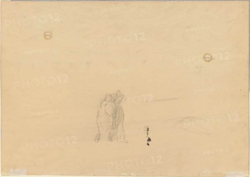 Figures in a Landscape (verso), c. 1919. Jean Louis Forain (French, 1852-1931). Black crayon; sheet: 37.6 x 53.1 cm (14 13/16 x 20 7/8 in.).