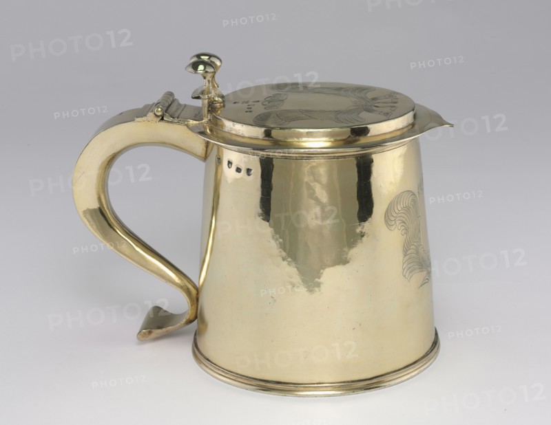 Tankard, 1665. England, London, 17th century. Silver gilt; diameter: 20.7 x 14.3 cm (8 1/8 x 5 5/8 in.).