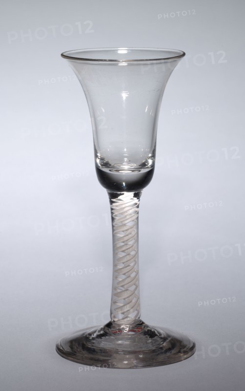 Wine Glass, 1750-1799. England, 18th century. Glass; diameter: 6.1 cm (2 3/8 in.); overall: 15.6 x 7.5 cm (6 1/8 x 2 15/16 in.).