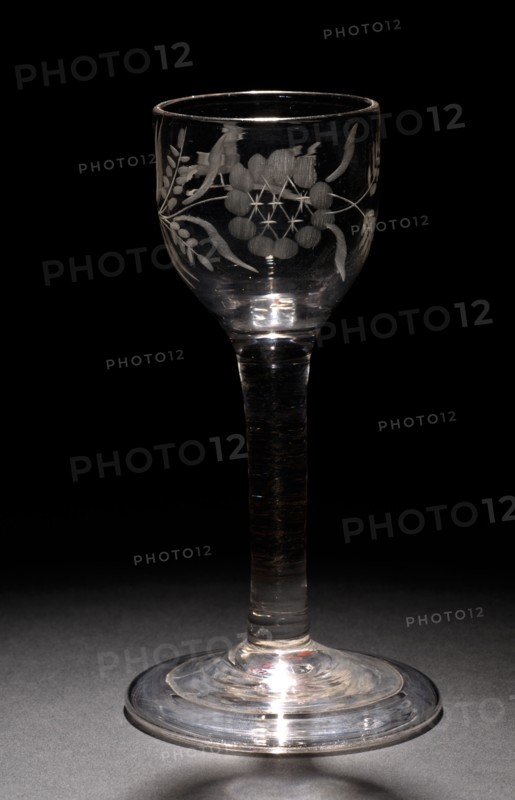 Wine Glass, 1750-1799. England, 18th century. Glass; diameter: 4.8 cm (1 7/8 in.); overall: 13.7 x 7.2 cm (5 3/8 x 2 13/16 in.).