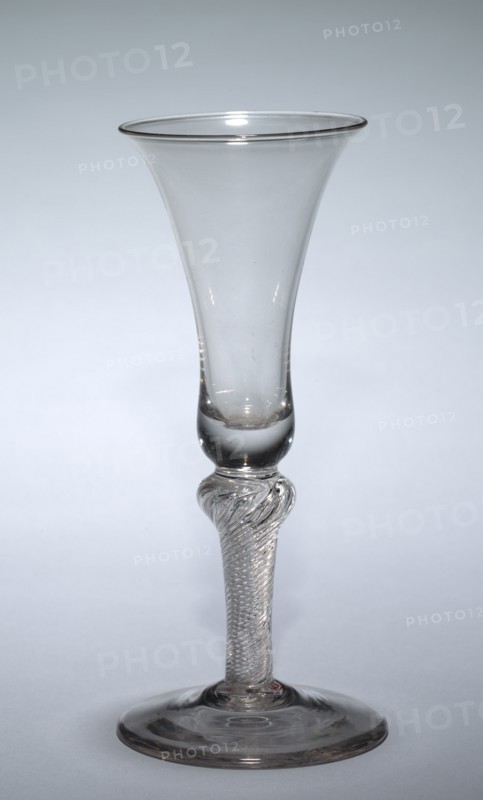 Wine Glass, 1750-1799. England, 18th century. Glass; diameter: 6.7 cm (2 5/8 in.); overall: 17.5 x 7.8 cm (6 7/8 x 3 1/16 in.).