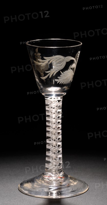 Wine Glass, 1750-1799. England, 18th century. Glass; diameter: 4.8 cm (1 7/8 in.); overall: 13.9 x 6.7 cm (5 1/2 x 2 5/8 in.).