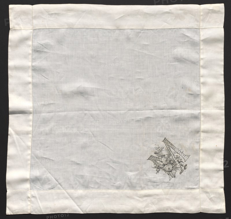 Embroidered Handkerchief, 19th century. Spain, Teneriffe, 19th century. Embroidery: linen; average: 48.9 x 47.4 cm (19 1/4 x 18 11/16 in.)