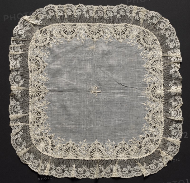 Embroidered Handkerchief, second half of 19th century. Switzerland, second half of 19th century. Embroidery: linen; average: 44.5 x 44.5 cm (17 1/2 x 17 1/2 in.).