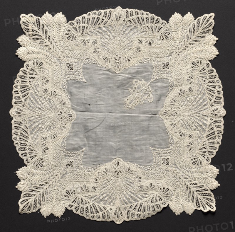 Embroidered Handkerchief, late 19th century. Switzerland, late 19th century. Embroidery: linen; average: 35.6 x 35.6 cm (14 x 14 in.).