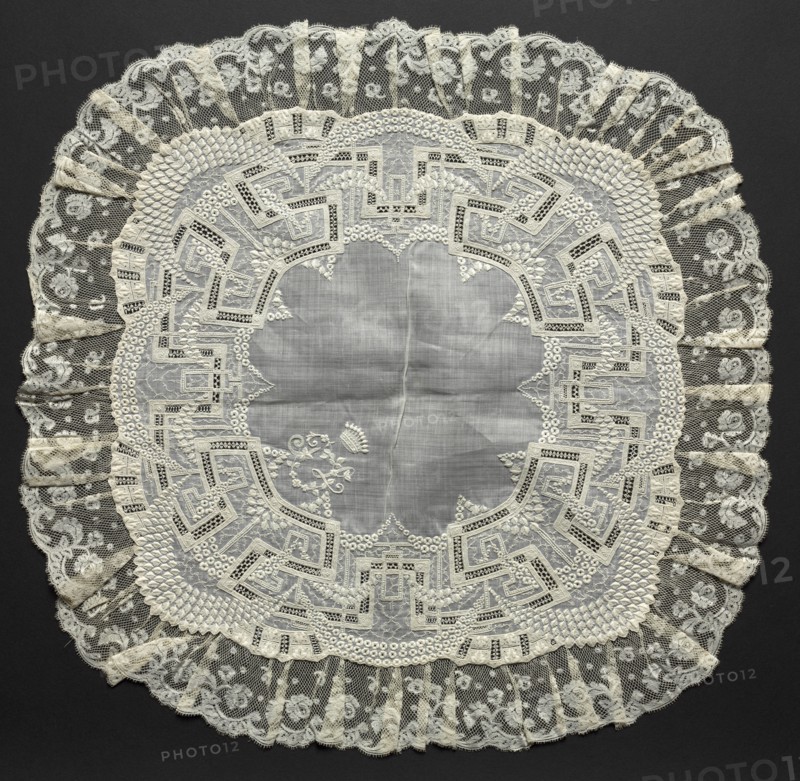 Embroidered Handkerchief, 18th century. Switzerland, 18th century. Embroidery: linen; average: 45.7 x 45.7 cm (18 x 18 in.).