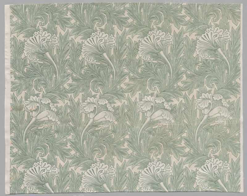 Tulip, 1875. William Morris (British, 1834-1896). Roller printed cotton; overall: 76.1 x 95.3 cm (29 15/16 x 37 1/2 in.)