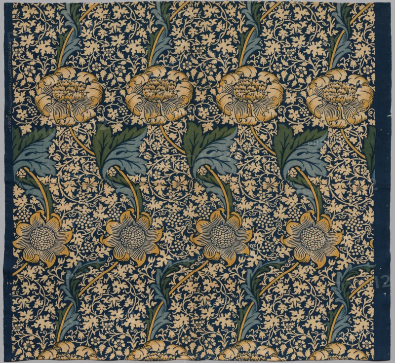 Kennet, c 1920. William Morris (British, 1834-1896). Plain weave cotton, printed; overall: 90.2 x 97.8 cm (35 1/2 x 38 1/2 in.)