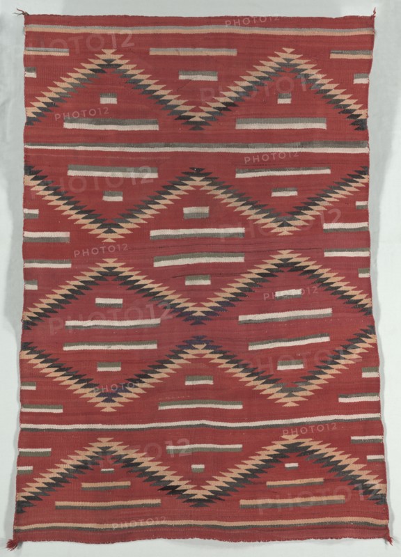 Eyedazzler Style Rug, c. 1890-1900. America, Native North American, Southwest, Navajo, Post-Contact, Transitional Period. Tapestry weave: wool (handspun); overall: 184 x 138.5 cm (72 7/16 x 54 1/2 in.)