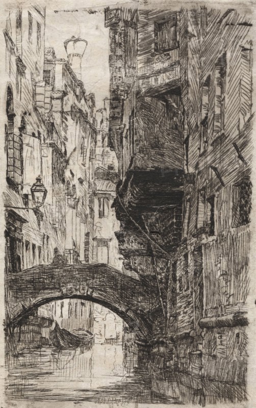 Ponte del Pistor. Otto H. Bacher (American, 1856-1909). Etching