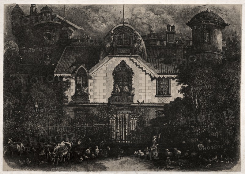 The Enchanted House, 1871. Rodolphe Bresdin (French, 1822-1885). Lithograph; sheet: 31.5 x 43 cm (12 3/8 x 16 15/16 in.); image: 17.3 x 24.5 cm (6 13/16 x 9 5/8 in.).