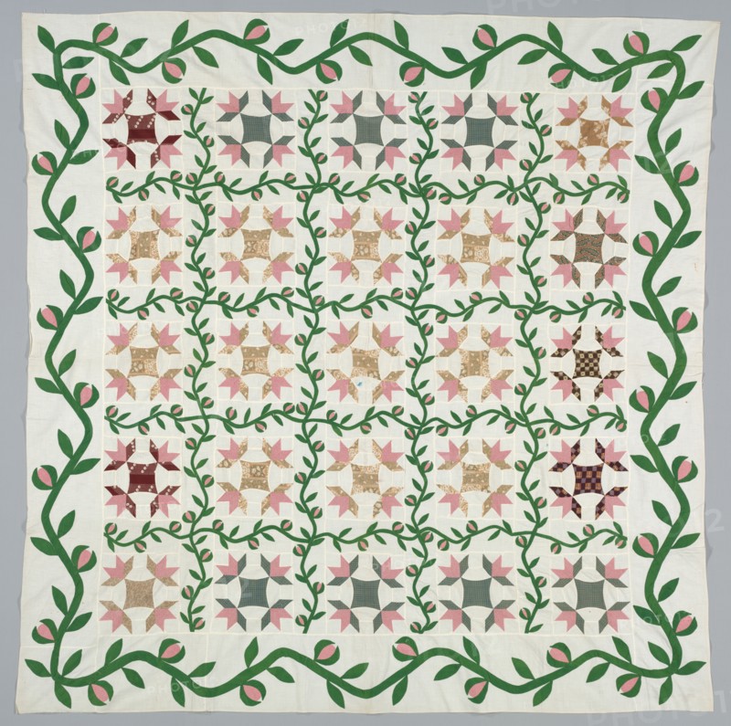 Quilt Cover, c. 1857. America, 20th century. Pieced cotton; average: 214.6 x 208.3 cm (84 1/2 x 82 in.)