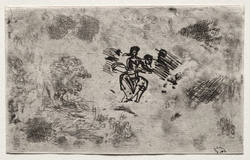 Study of a Seated Woman and other Sketches. Claude Lorrain (French, 1604-1682). Etching