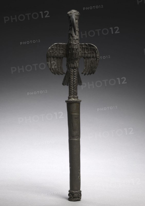 Clapper, possibly 1800s. Guinea Coast, Nigeria, Benin Kingdom, Edo, possibly 19th century. Brass; overall: 36.2 x 9.9 cm (14 1/4 x 3 7/8 in.)