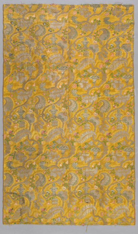 Table Cover, late 1600s - early 1700s. Italy, Venice, late 17th-early 18th century. Satin weave, brocaded; silk and metal thread; overall: 170.2 x 102.2 cm (67 x 40 1/4 in.).