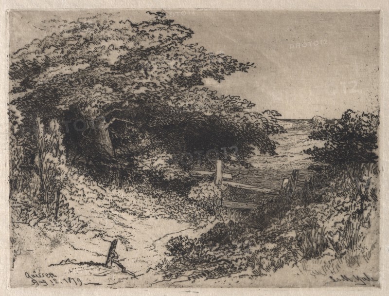 Quissett, Barnstable County, Massachusetts, 1879. Leroy Milton Yale (American, 1841-1906). Etching