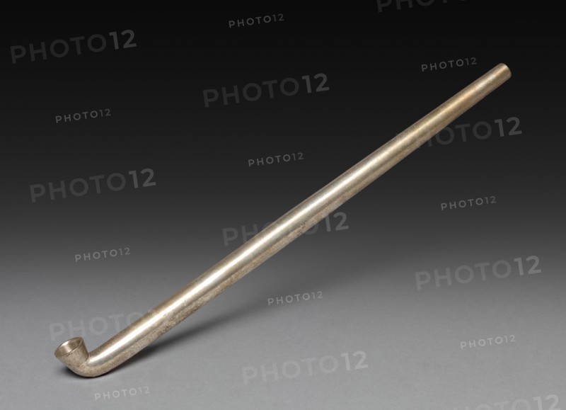 Tobacco Pipe, 1800s-1900s. Japan, 19th-20th century. Silver; overall: 19.8 cm (7 13/16 in.).