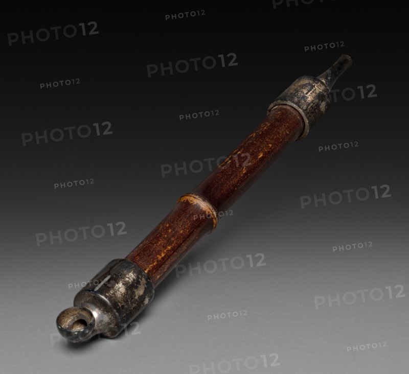 Tobacco Pipe, 18th-19th century. Japan, Edo Period (1615-1868). Bamboo and silver; overall: 24.5 cm (9 5/8 in.).