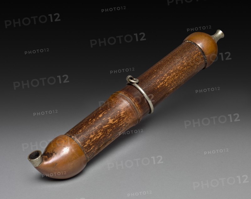 Tobacco Pipe, 18th-19th century. Japan, Edo Period (1615-1868). Bamboo and metal; overall: 20.4 cm (8 1/16 in.).