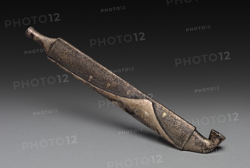 Tobacco Pipe, 19th century. Japan, Edo Period (1615-1868). Silver; overall: 13.8 cm (5 7/16 in.).