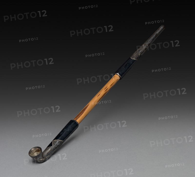 Tobacco Pipe, 18th-19th century. Japan, Edo Period (1615-1868). Bamboo and metal; overall: 19.2 cm (7 9/16 in.).