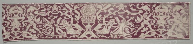 Embroidered Border, 1500s-1600s. Italy, 16th-17th century. Embroidery; silk on linen; overall: 13.7 x 69.8 cm (5 3/8 x 27 1/2 in.)