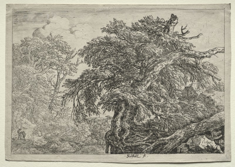 Two Peasants and their Dog. Jacob van Ruisdael (Dutch, 1628/29-1682). Etching
