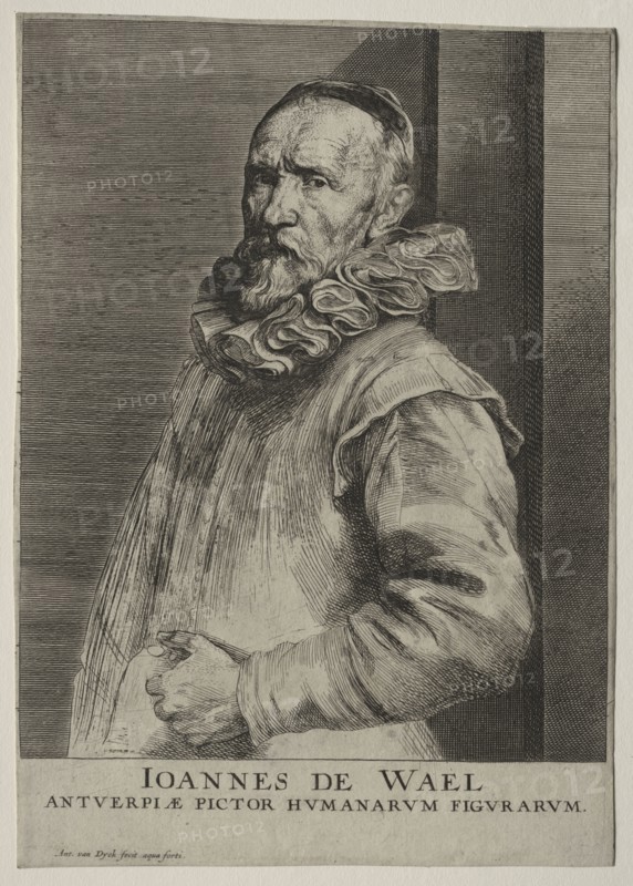 Portrait of Jan de Wael Nevers. Anthony van Dyck (Flemish, 1599-1641). Engraving and etching