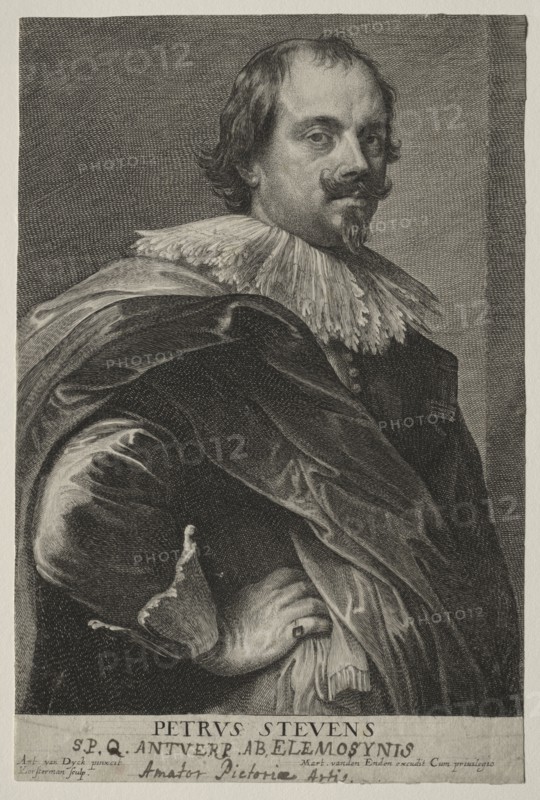 Portrait of Peter Stevens. Lucas Emil Vorsterman (Flemish, 1595-1675). Etching and engraving