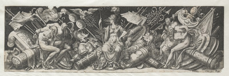 Combats and Triumphs No. 1. Etienne Delaune (French, 1518/19-c. 1583). Engraving