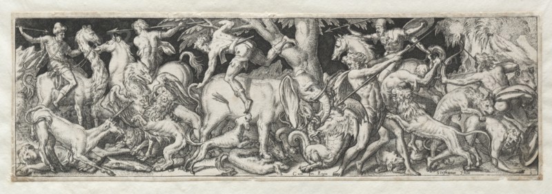 Combats and Triumphs No. 6. Etienne Delaune (French, 1518/19-c. 1583). Engraving