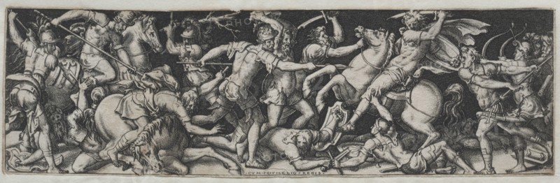 Combats and Triumphs No. 11. Etienne Delaune (French, 1518/19-c. 1583). Engraving