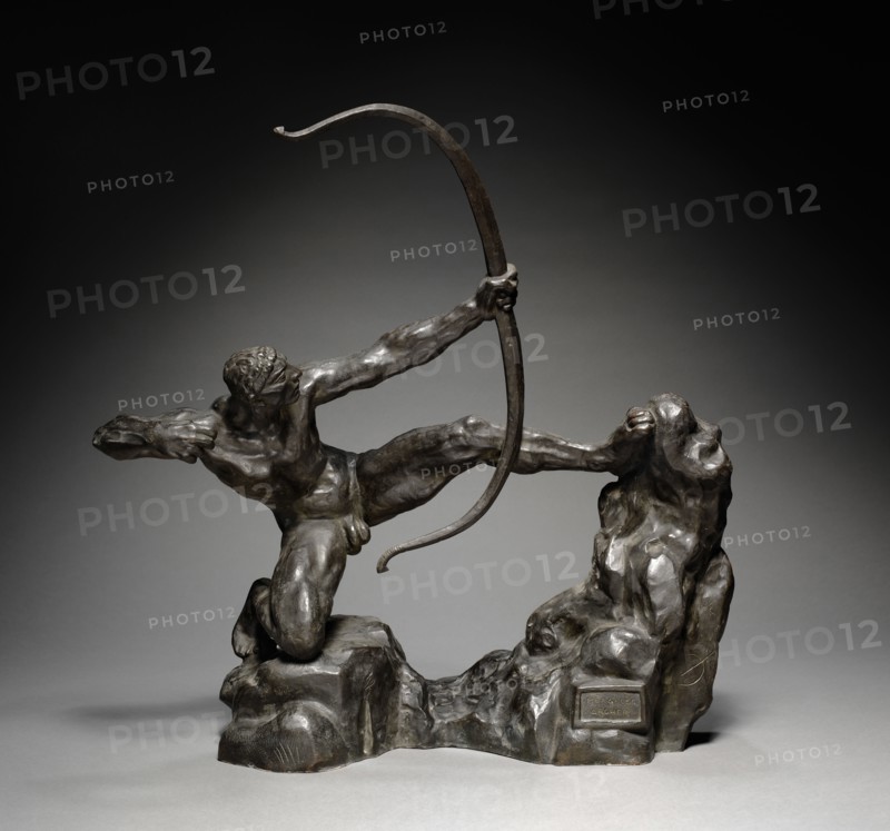 Herakles the Archer, 1908-1909. Emile Antoine Bourdelle (French, 1861-1929). Bronze; overall: 61.6 x 59.1 cm (24 1/4 x 23 1/4 in.)