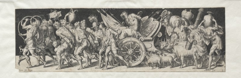 Combats and Triumphs No. 2:  Triumphant March. Etienne Delaune (French, 1518/19-c. 1583). Engraving