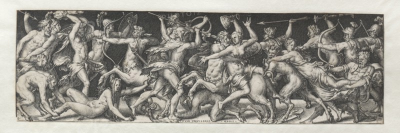Combats and Triumphs No. 8. Etienne Delaune (French, 1518/19-c. 1583). Engraving