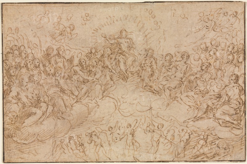 The Last Judgment, 1500s. After Jean Cousin (French, c. 1490-c. 1560). Pen and brown ink; framing lines in black ink; sheet: 10.8 x 16.4 cm (4 1/4 x 6 7/16 in.).