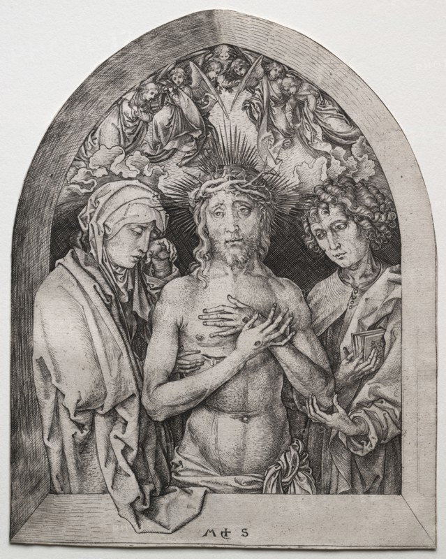 The Man of Sorrows. Martin Schongauer (German, c.1450-1491). Engraving