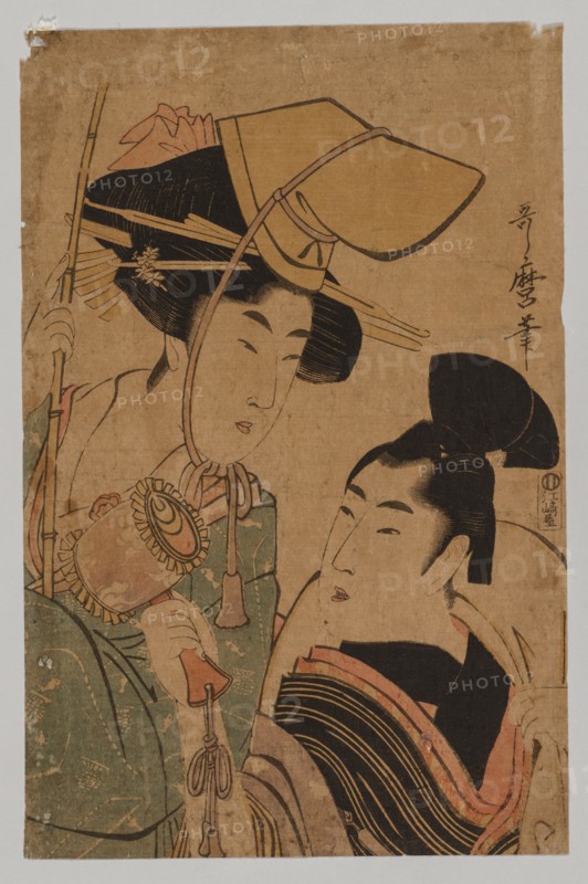 Woman Representing Good Fortune, 1753-1806. Kitagawa Utamaro (Japanese, 1753?-1806). Color woodblock print; sheet: 47 x 22.3 cm (18 1/2 x 8 3/4 in.).