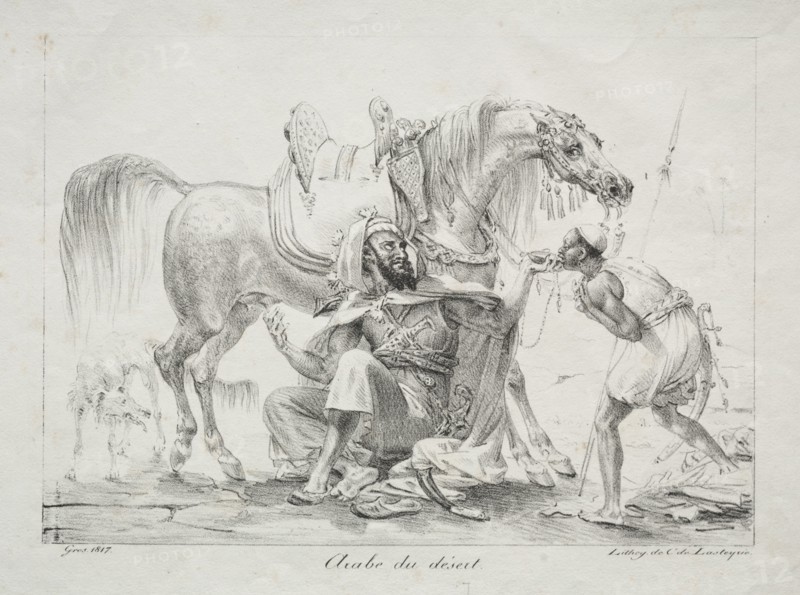 Arab of the Desert, 1817. Antoine-Jean Gros (French, 1771-1835). Lithograph