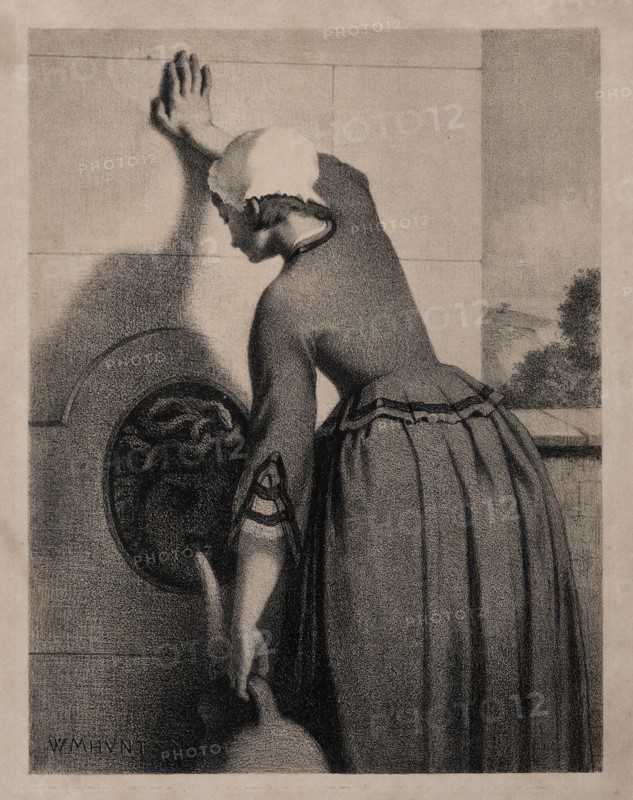 Women at a Well. William Morris Hunt (American, 1824-1879). Lithograph