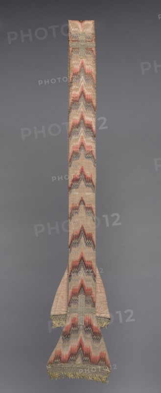 Embroidered Stole, 1800s. Italy, 19th century. Bargello, silk on linen; overall: 242.6 x 9.6 cm (95 1/2 x 3 3/4 in.).
