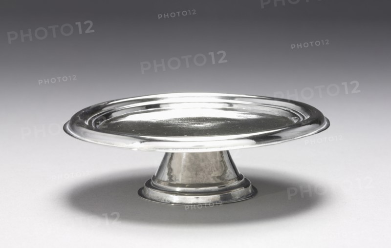 Footed Salver, 1710-1720. John Dixwell (American, 1680-1725). Silver; diameter: 4.2 x 14 cm (1 5/8 x 5 1/2 in.).