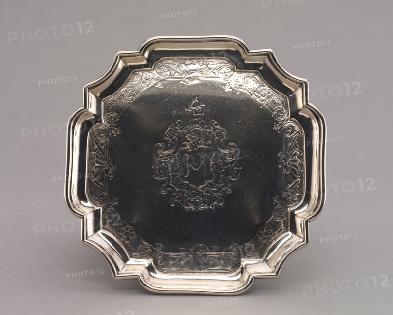 Pair of Salvers, 1740-1750. Jacob Hurd (American, 1702-1758). Silver; overall: 3 x 16 x 16.3 cm (1 3/16 x 6 5/16 x 6 7/16 in.).
