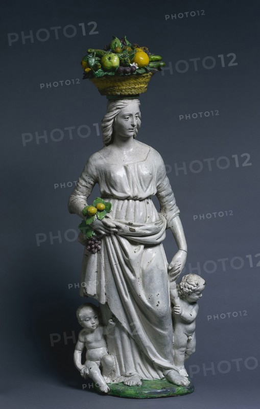 Dovizia (Plenty), c. 1520-1529. Giovanni della Robbia (Italian, 1469-1529/30). Glazed terracotta; overall: 110.2 cm (43 3/8 in.).
