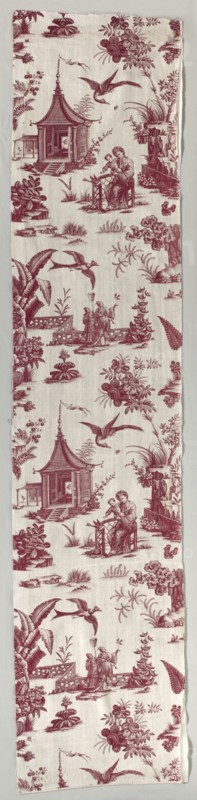 Copperplate-Printed Cotton, 1700s. England, Chambers, 18th century. Copperplate printed cotton; overall: 233 x 50.2 cm (91 3/4 x 19 3/4 in.)