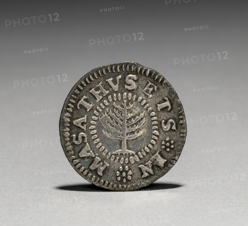 Shilling, 1652. John Hull (American, 1624-1683), Robert Sanderson (American, 1609-1693). Silver; diameter: 2.6 cm (1 in.).