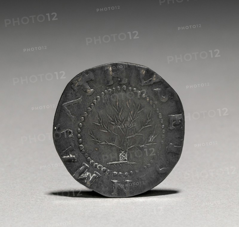 Shilling, 1652. John Hull (American, 1624-1683), Robert Sanderson (American, 1609-1693). Silver; diameter: 2.8 cm (1 1/8 in.).