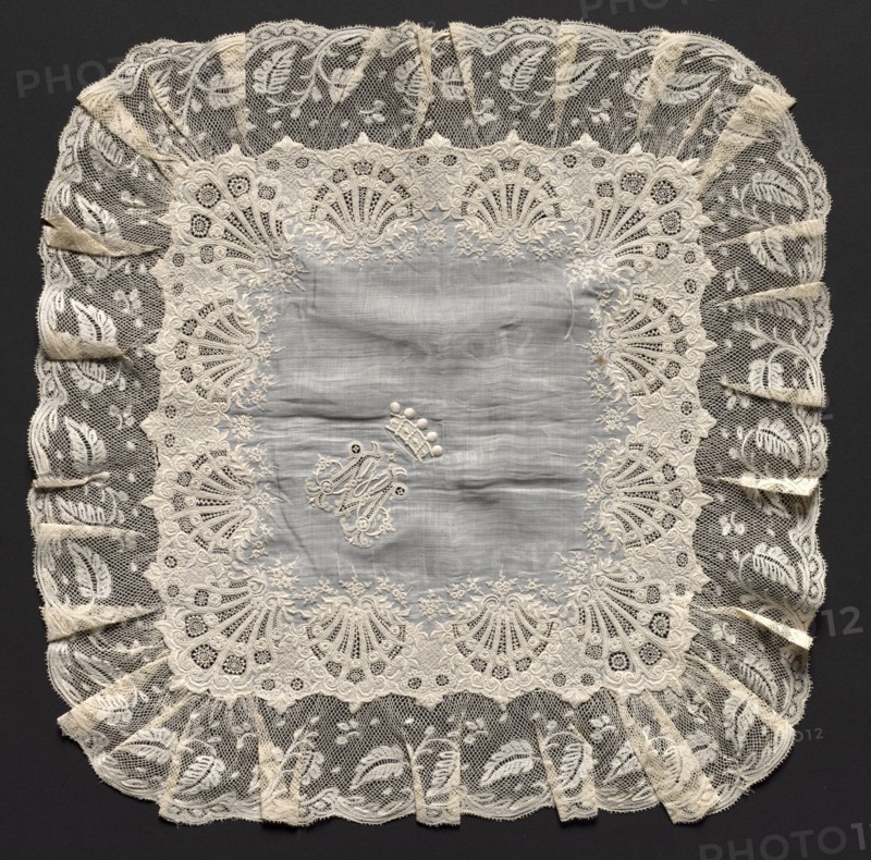 Embroidered Handkerchief, late 18th century. Switzerland, late 18th century. Embroidery: linen; average: 43.8 x 43.2 cm (17 1/4 x 17 in.).